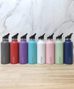 600ml insulated stainless steel water drink bottle with straw lids